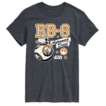 Big & Tall Star Wars BB-8 Astromech Droid Collegiate Short Sleeve Graphic Tee