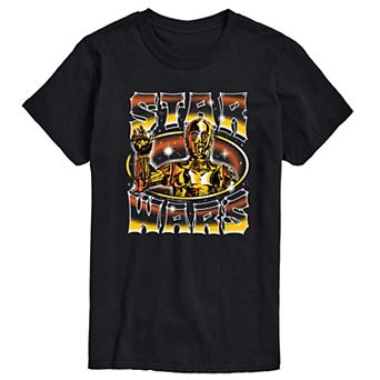 Big & Tall Star Wars C-3PO Chrome Short Sleeve Graphic Tee