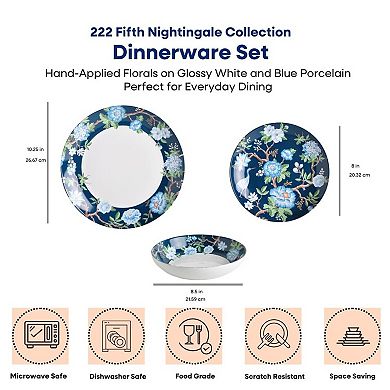 222 Fifth Nightingale 12-pc. Dinnerware Set