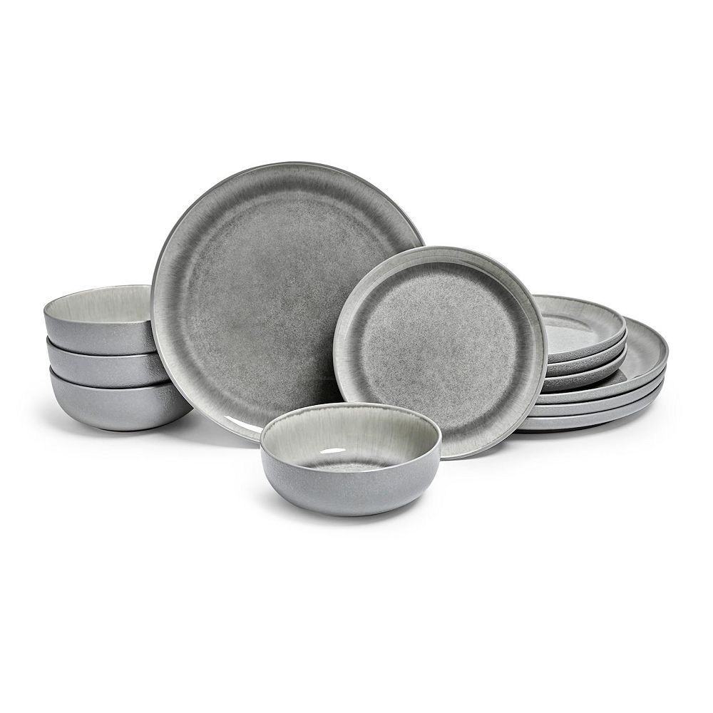 Sango Asher Gray 12-pc. Dinnerware Set