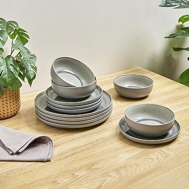 Sango Asher Gray 12-pc. Dinnerware Set