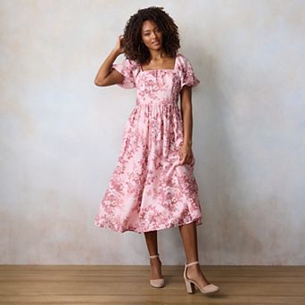 Women's LC Lauren Conrad Puff Sleeve A-Line Maxi Dress