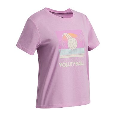 Girls 7-16 Under Armour Volleyball Graphic Short Sleeve Tee