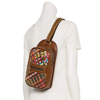 AmeriLeather Multi Crossbody Bag with Multiple Compartments