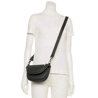 AmeriLeather Lina Crossbody Bag With Zip Closure
