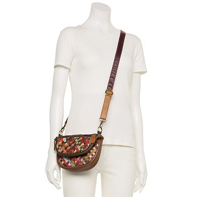 AmeriLeather Lina Woven Crossbody Bag