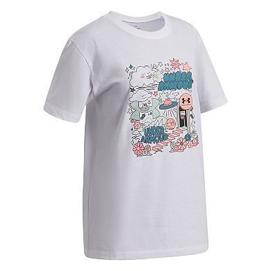 Girls 7-18 Under Armour Doodle Illustration Oversized Graphic Tee