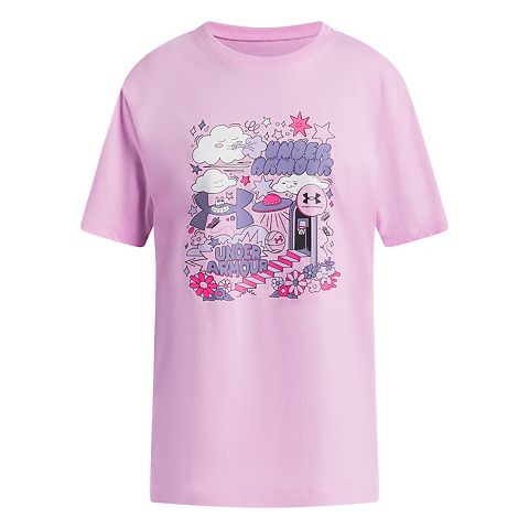Детская футболка оверсайз Under Armour Doodle Illustration