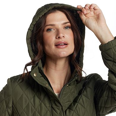 Women's Weathercast Hooded Quilted Walker Jacket