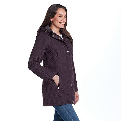 Women's Weathercast Hooded Diamond Quilted Walker Jacket