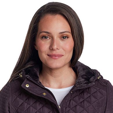 Women's Weathercast Hooded Diamond Quilted Walker Jacket