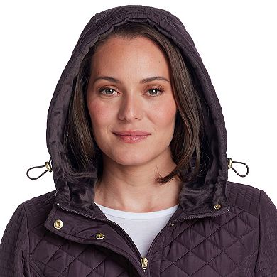 Women's Weathercast Hooded Diamond Quilted Walker Jacket