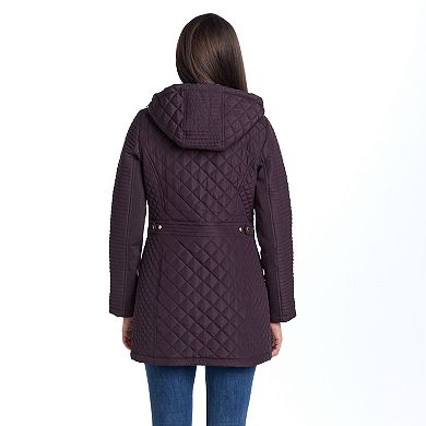 Women's Weathercast Hooded Diamond Quilted Walker Jacket