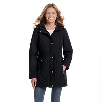 Women's Weathercast Hooded Diamond Quilted Walker Jacket