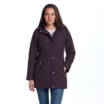 Women's Weathercast Hooded Diamond Quilted Walker Jacket