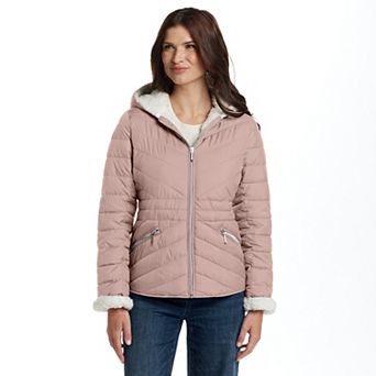 Women's Weathercast Hooded Sherpa Lining Puffer Jacket