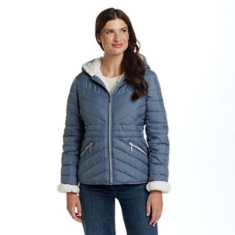 Women's Weathercast Hooded Sherpa Lining Puffer Jacket