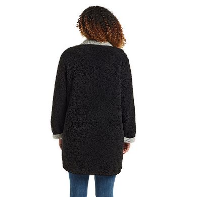 Women's Weathercast Reversible Knit Sherpa Lined Coatigan