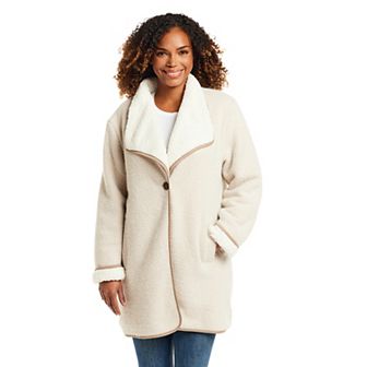 Women's Weathercast Reversible Knit Sherpa Lined Coatigan