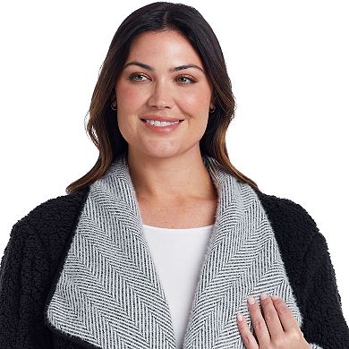Plus Size Weathercast Reversible Knit Sherpa Lined Coatigan