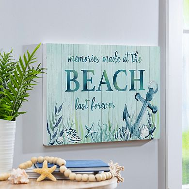 Evergreen Enterprises Beach Memories Wooden Wall Decor