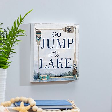 Evergreen Enterprises Jump In A Lake Wooden Wall Decor