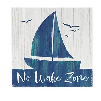 Evergreen Enterprises No Wake Sailboat Wooden Wall Decor