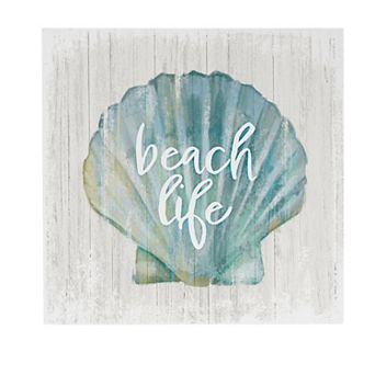 Evergreen Enterprises Shell Beach Life Wooden Wall Decor