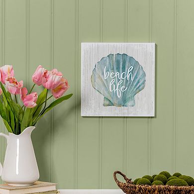 Evergreen Enterprises Shell Beach Life Wooden Wall Decor