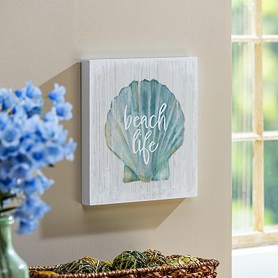 Evergreen Enterprises Shell Beach Life Wooden Wall Decor