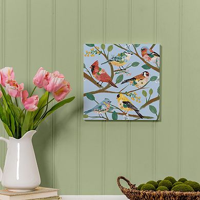 Evergreen Enterprises Floral Spring Birds Wooden Wall Decor