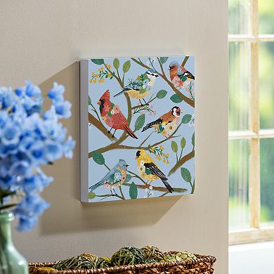 Evergreen Enterprises Floral Spring Birds Wooden Wall Decor
