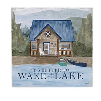 Evergreen Enterprises Wake At The Lake Wooden Wall Decor