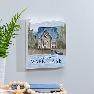 Evergreen Enterprises Wake At The Lake Wooden Wall Decor