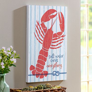 Evergreen Enterprises Salt Water Lobster Wooden Wall Decor