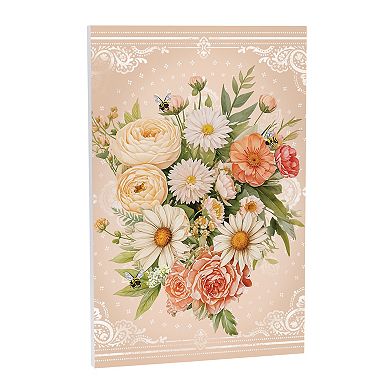 Evergreen Enterprises Pastel Florals Wooden Wall Decor