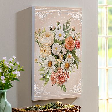 Evergreen Enterprises Pastel Florals Wooden Wall Decor