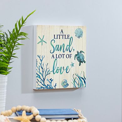 Evergreen Enterprises Coastal Sand & Love Wooden Wall Decor