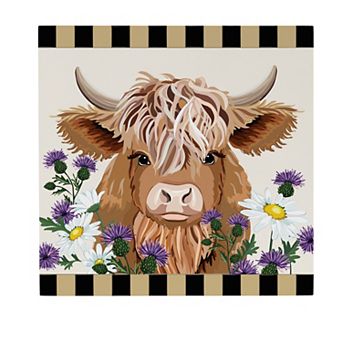 Evergreen Enterprises Highland Cow Wooden Wall Decor