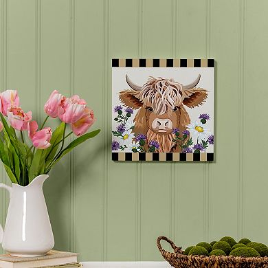 Evergreen Enterprises Highland Cow Wooden Wall Decor
