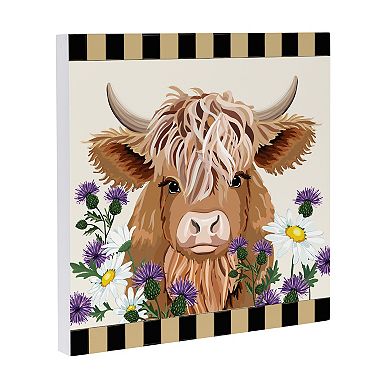 Evergreen Enterprises Highland Cow Wooden Wall Decor