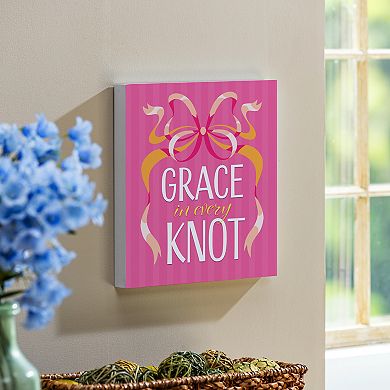 Evergreen Enterprises Grace in Every Knot Wooden Wall Decor