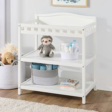 Badger Basket Simply Stylish Baby Changing Table & 2 Shelves