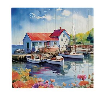 Evergreen Enterprises Coastal Dock Wooden Wall Decor