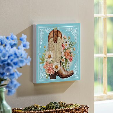 Evergreen Enterprises Floral Cowboy Boots Wall Decor