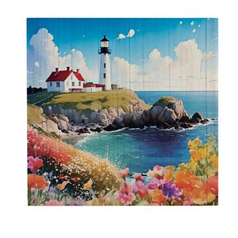 Evergreen Enterprises Coastal Lighthouse Wooden Wall Decor