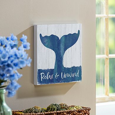 Evergreen Enterprises Whale Wooden Wall Decor