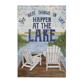 Evergreen Enterprises Lake Wooden Art Sign Wall Decor