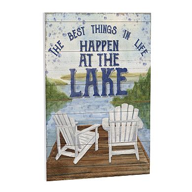 Evergreen Enterprises Lake Wooden Art Sign Wall Decor