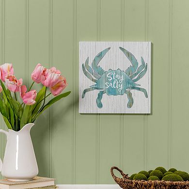 Evergreen Enterprises Salty Crab Wooden Wall Decor